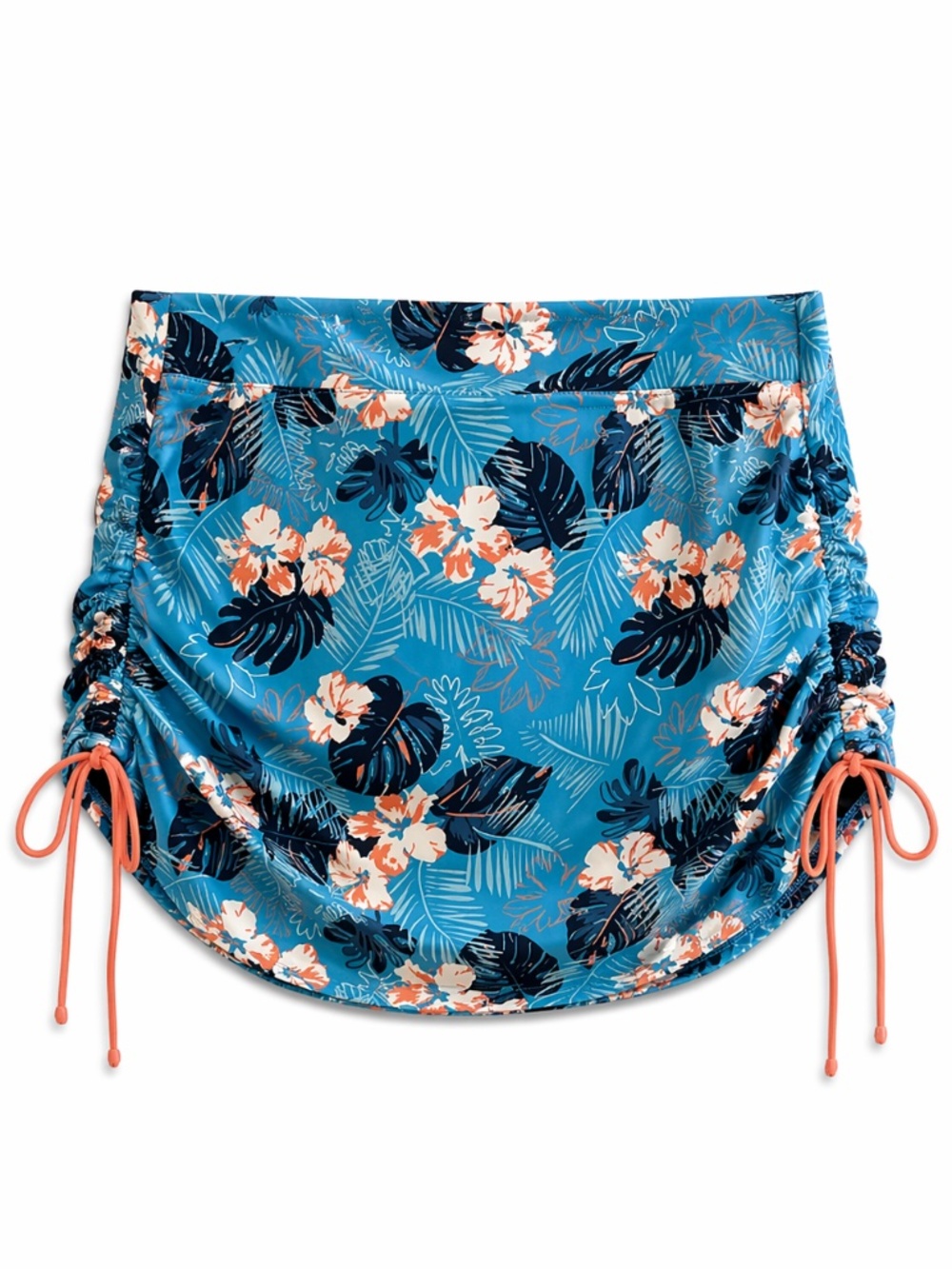 4/$20➡️  ACX Blue & Orange Hawaiian Floral Swim Skort – Plus Size 3X